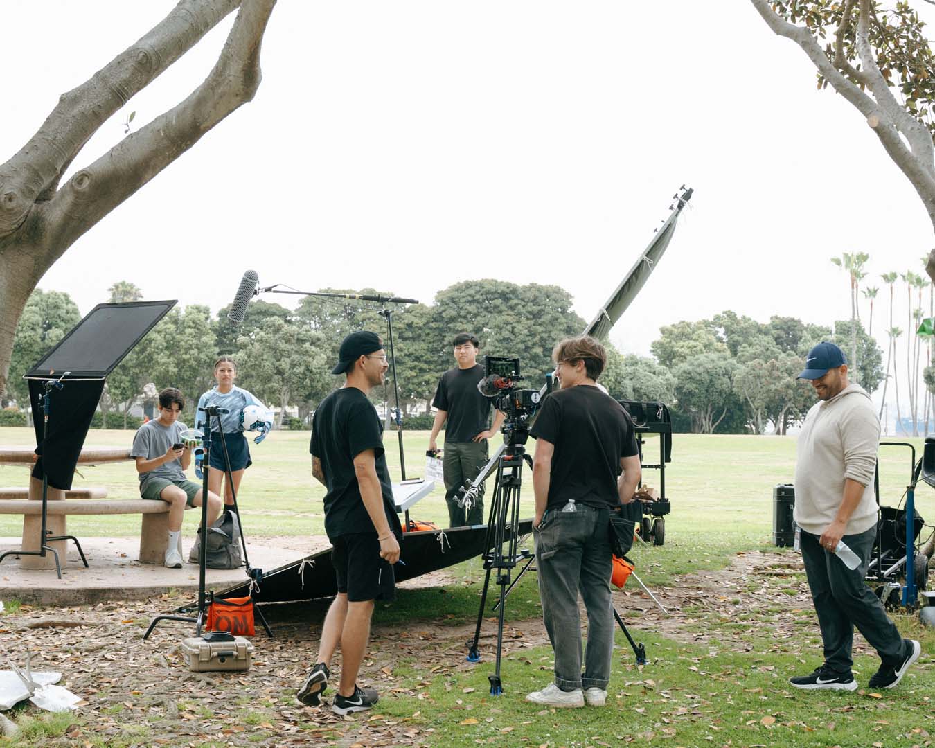 Behind the scenes on a CineGlow set
