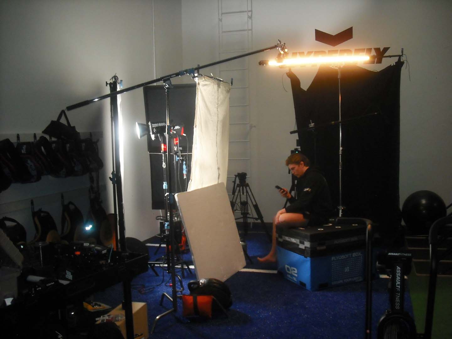 Behind the scenes on a CineGlow set