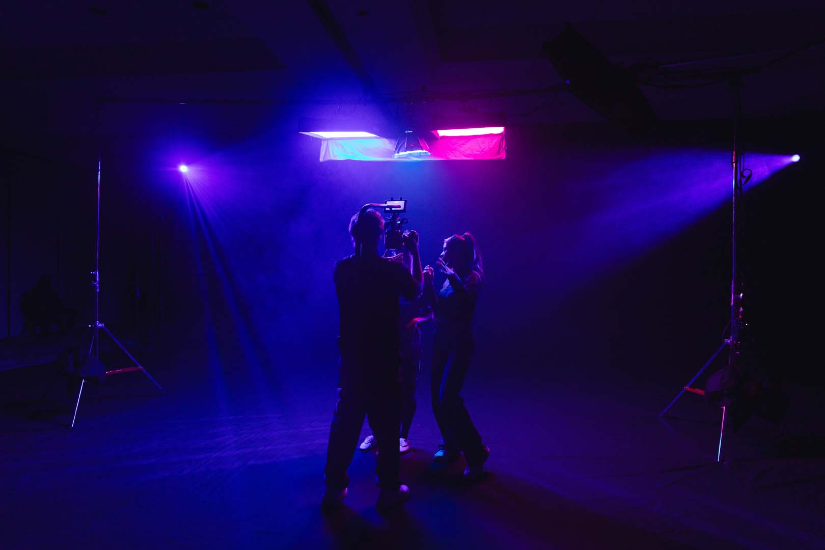Behind the scenes on a CineGlow set