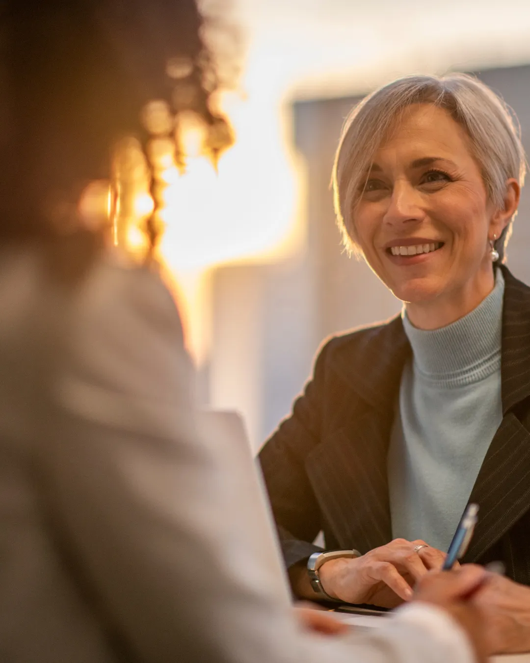 Admissions specialist assisting a patient at our addiction treatment center in Newtown, PA.