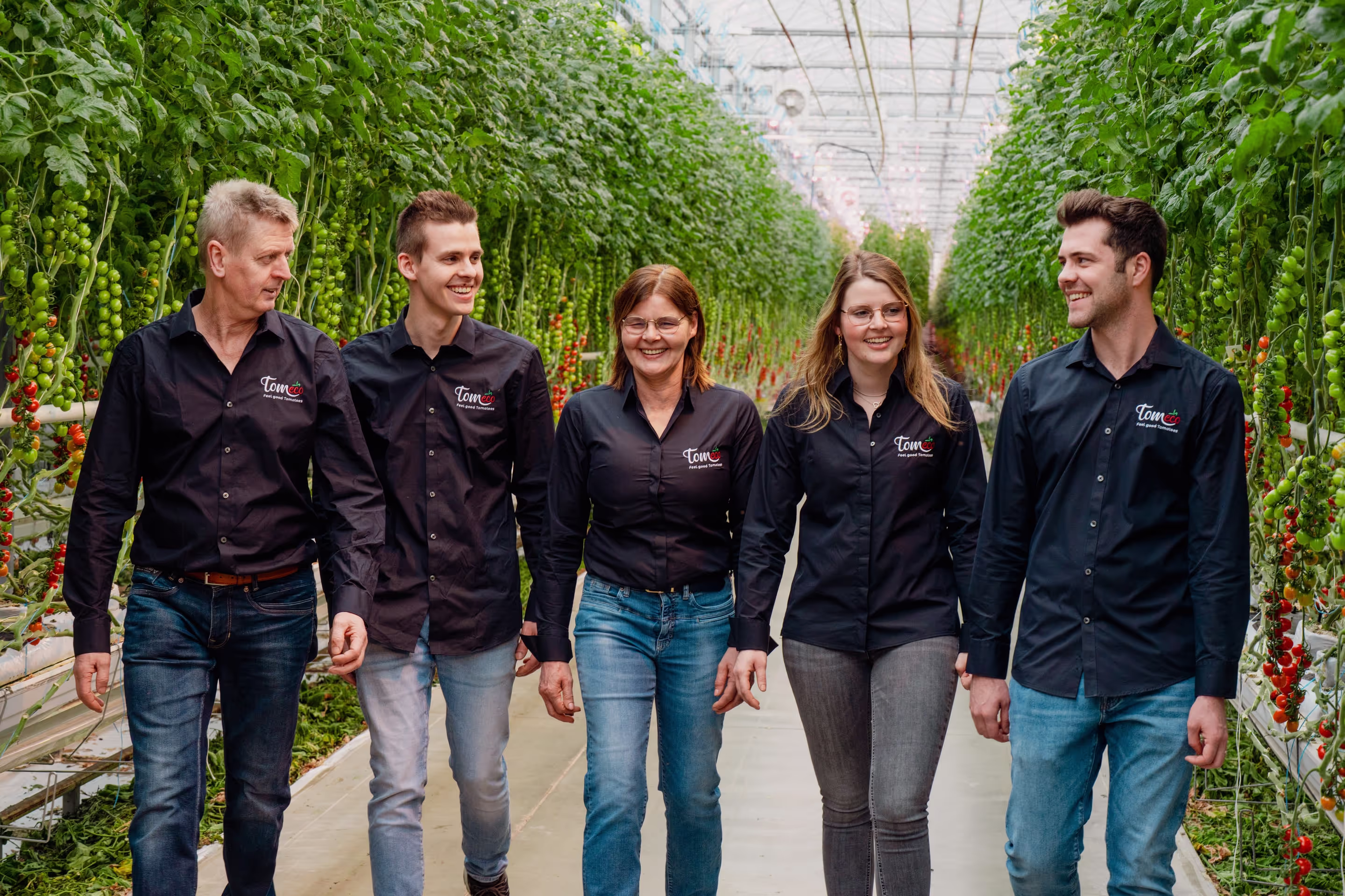 John Vermeiren, Mitch Vermeiren, Lia Wouters, Lynn Vermeiren en Dries Aertsen