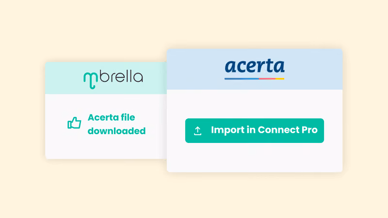 Mbrella integration with Acerta
