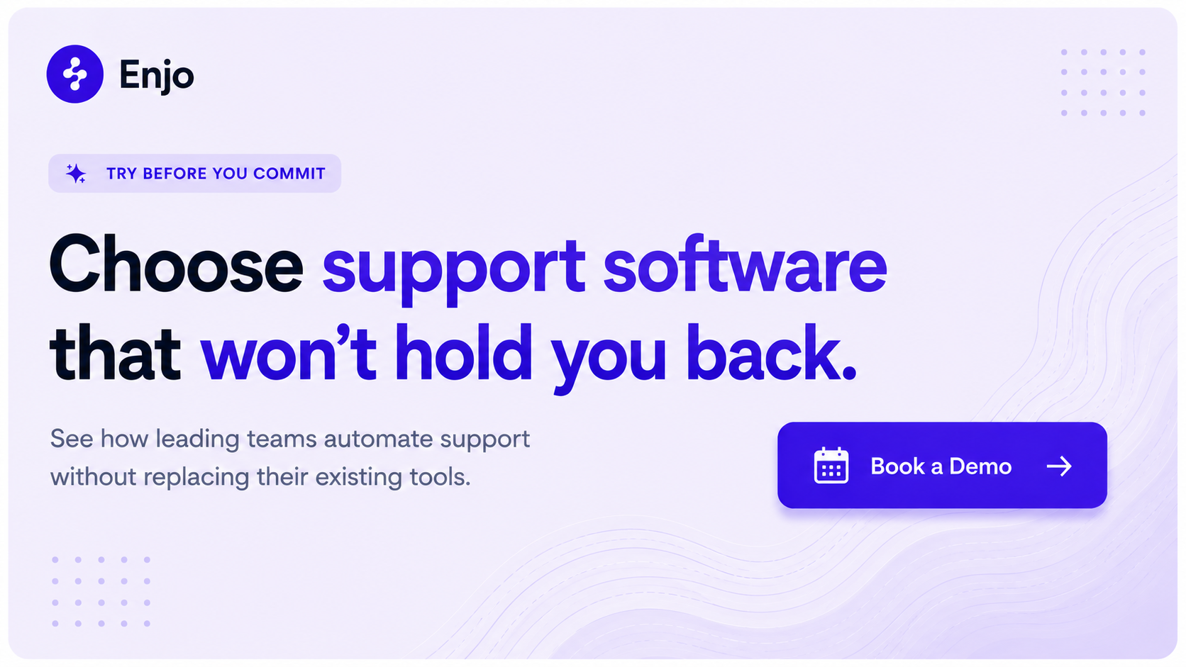 CTA banner encouraging teams to choose scalable customer support software with AI automation and existing tool integrations.