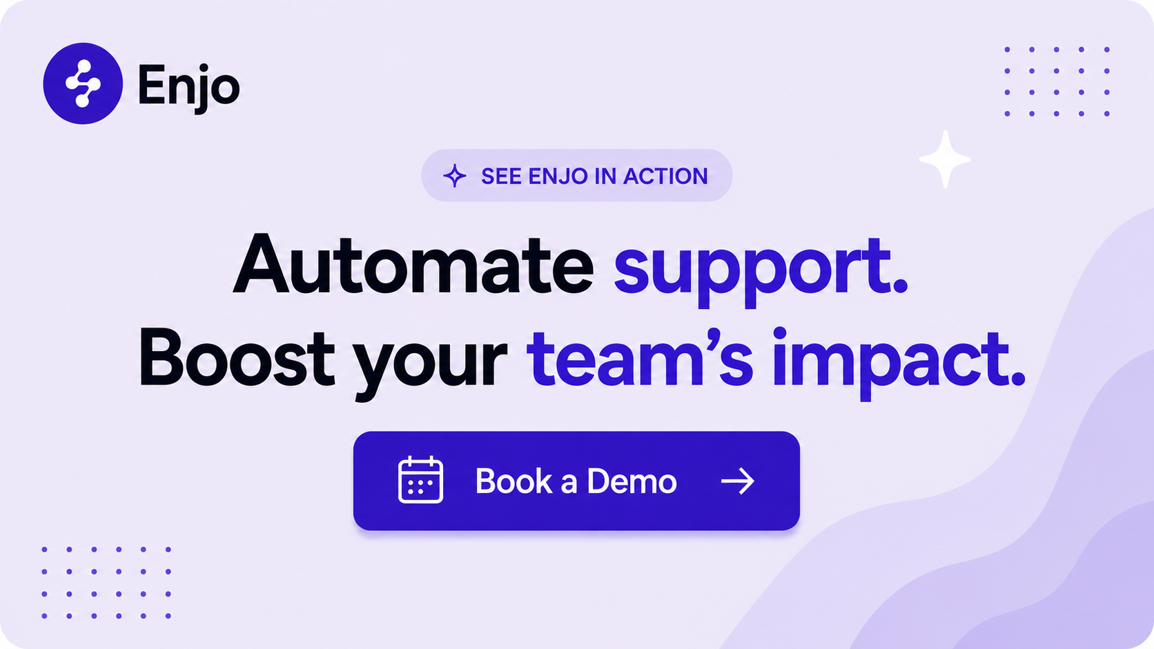 CTA banner promoting AI-powered support automation to help teams improve customer service outcomes.
