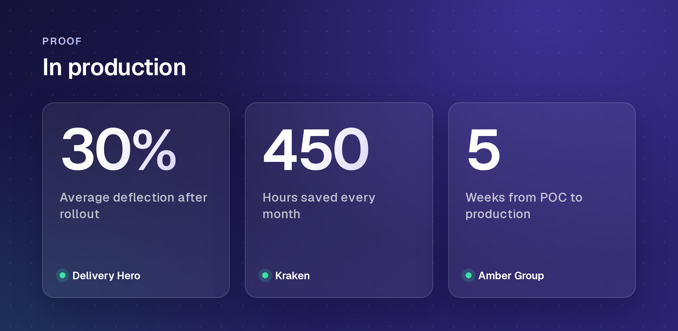 AI ITSM in production: 30% average deflection at Delivery Hero, 450 hours a month saved at Kraken, Amber Group live in five weeks