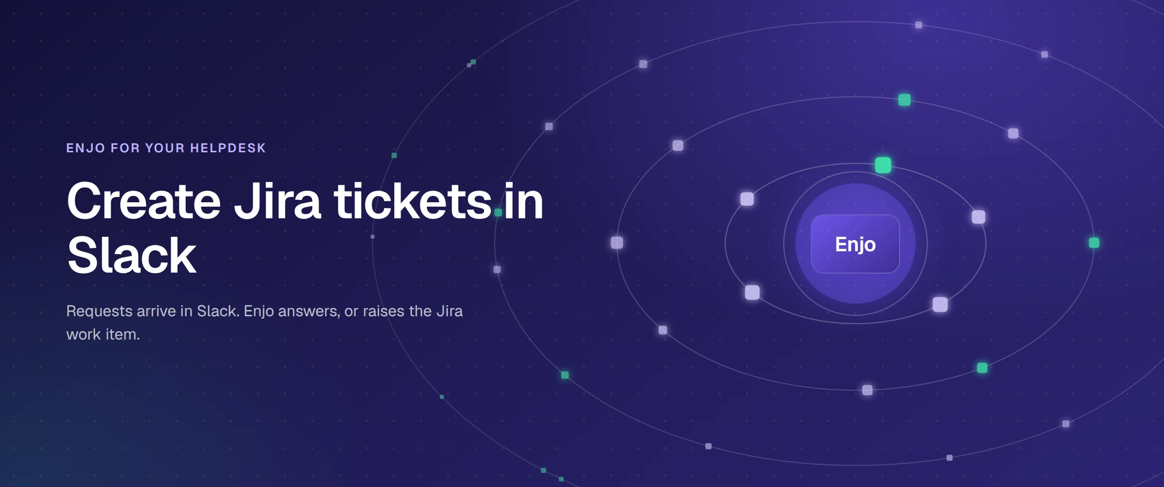 Create Jira tickets in Slack, Enjo answers requests or raises the Jira work item