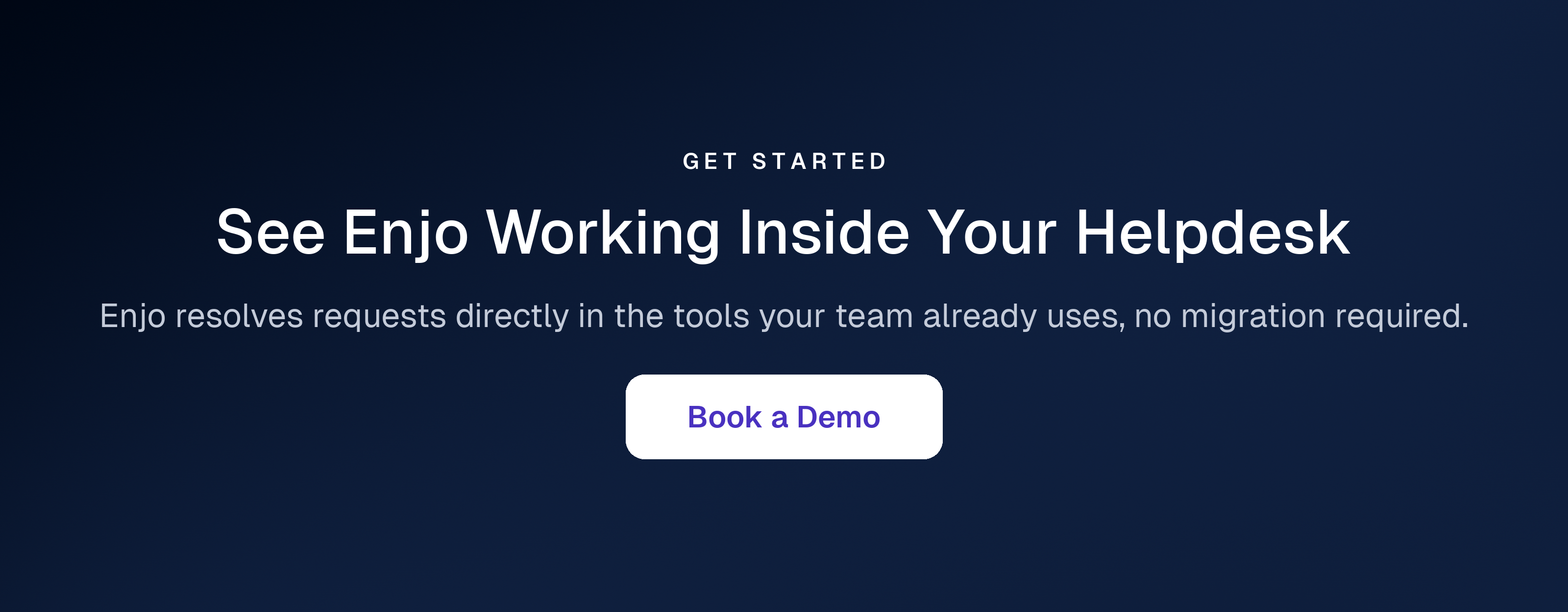 Book a demo of Enjo, the AI Support Agent for your helpdesk