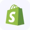 shopify icon on white background