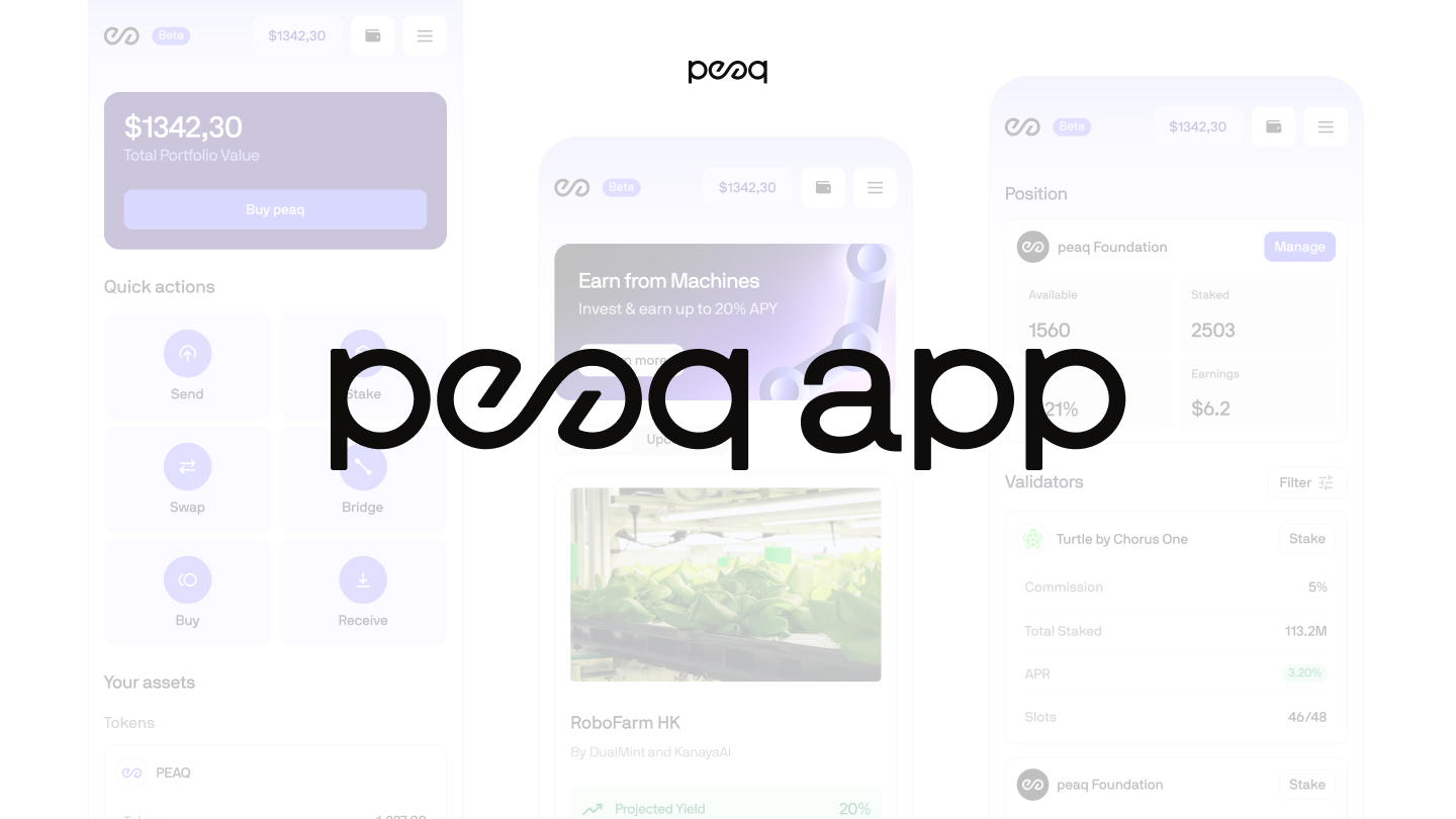 Welcome to peaq app beta | Your Gateway into the Machine Economy