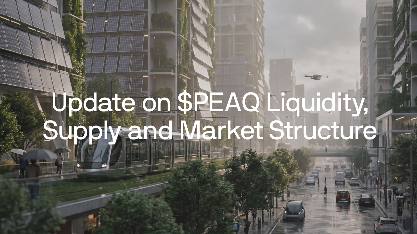 Behind the Chart: An Update on $PEAQ Liquidity, Supply, and Market Structure