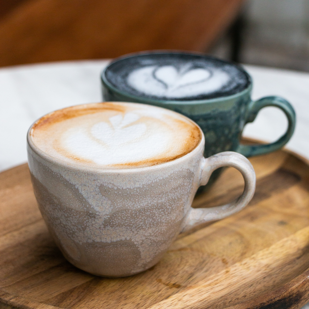 Double shot espresso with gently steamed milk