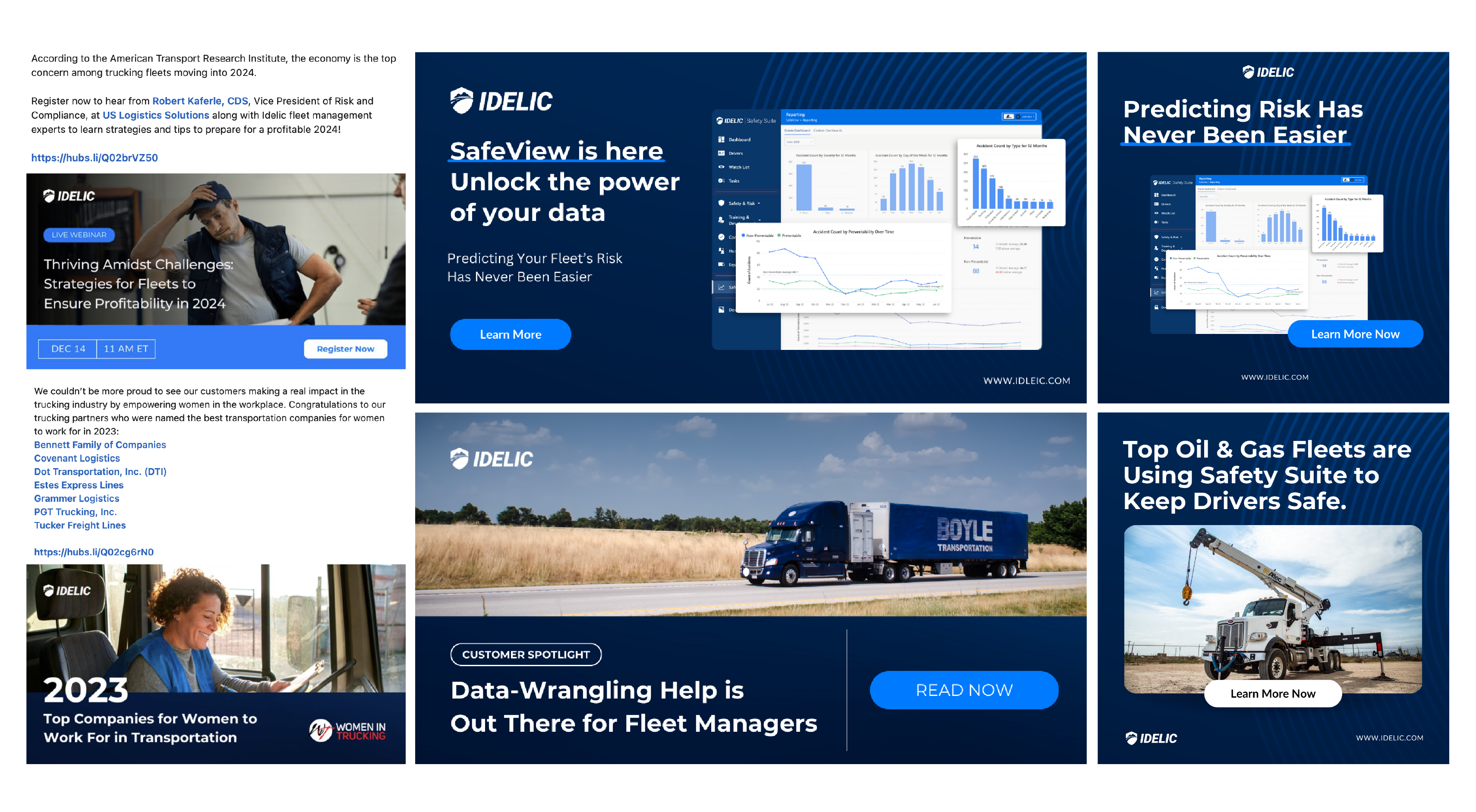 Content and targeted ads for LinkedIn