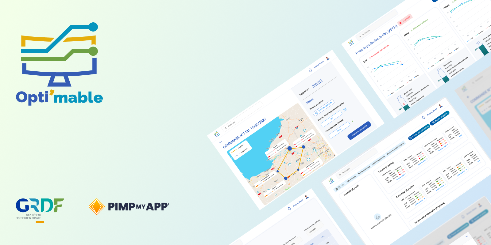 GRDF biomethane management tool interface overview