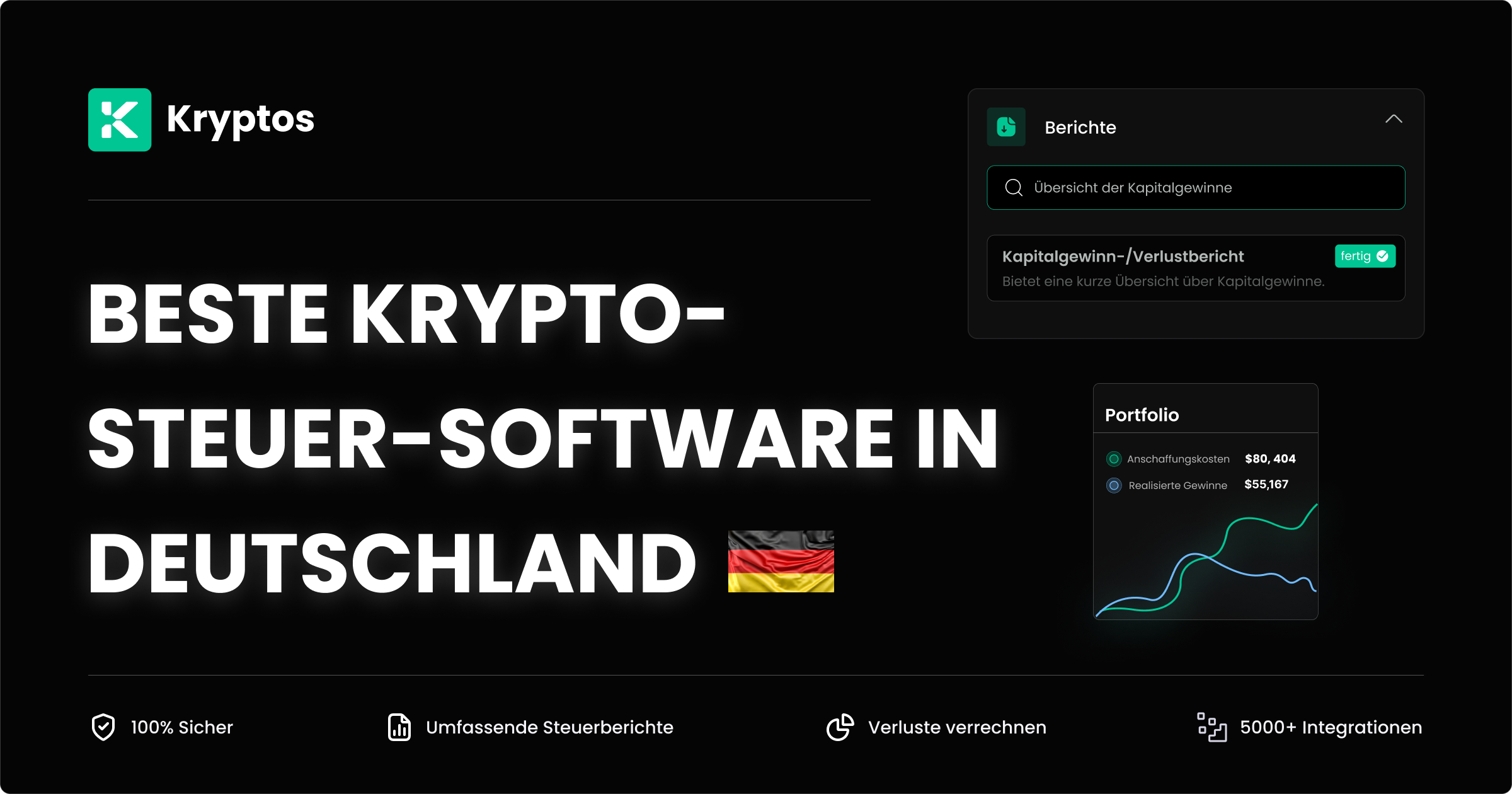 Automatisierte Krypto-Steuerberichte für deutsche Investoren | Kryptos