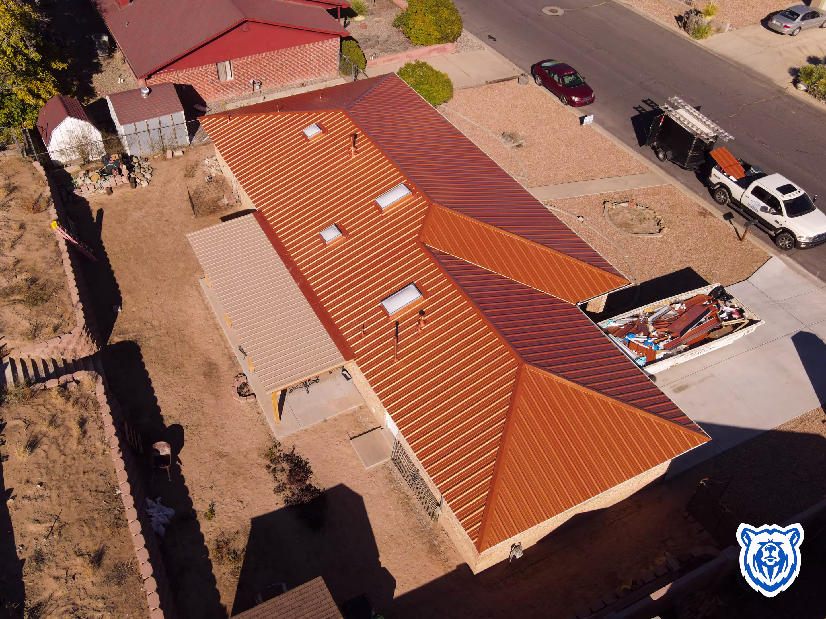 new copper metal panel installation in west side Albuquerque, NM
