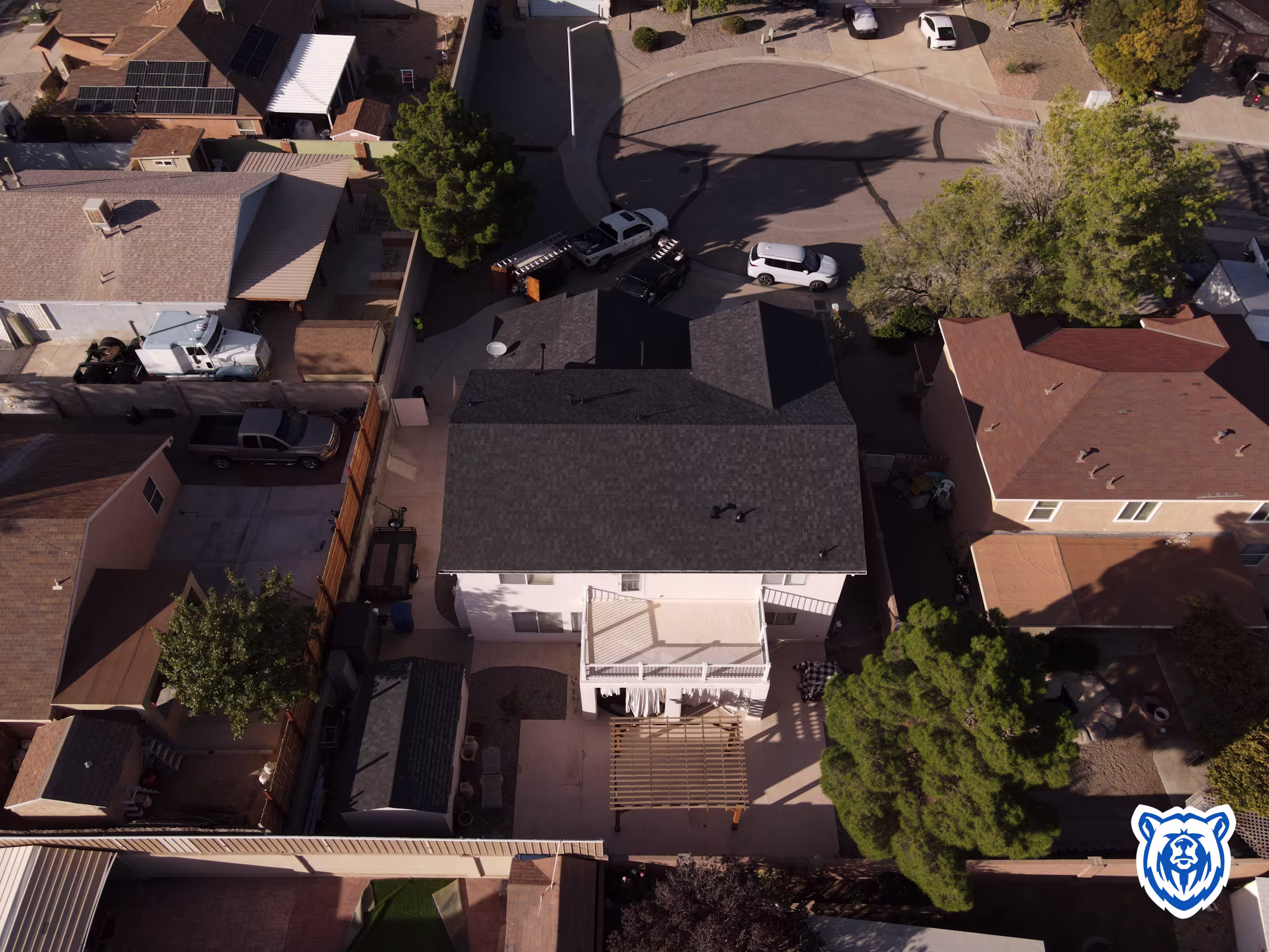 Onyx Black shingle roof replacement in west side Albuquerque, NM