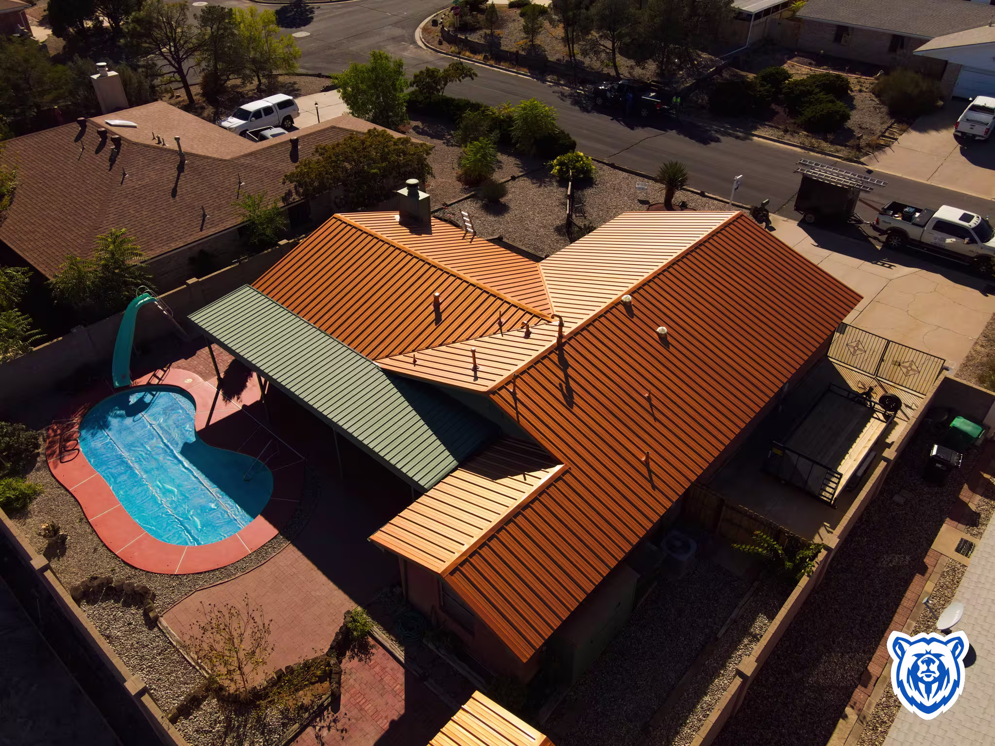 new copper metal panel installation in northwest Albuquerque, NM
