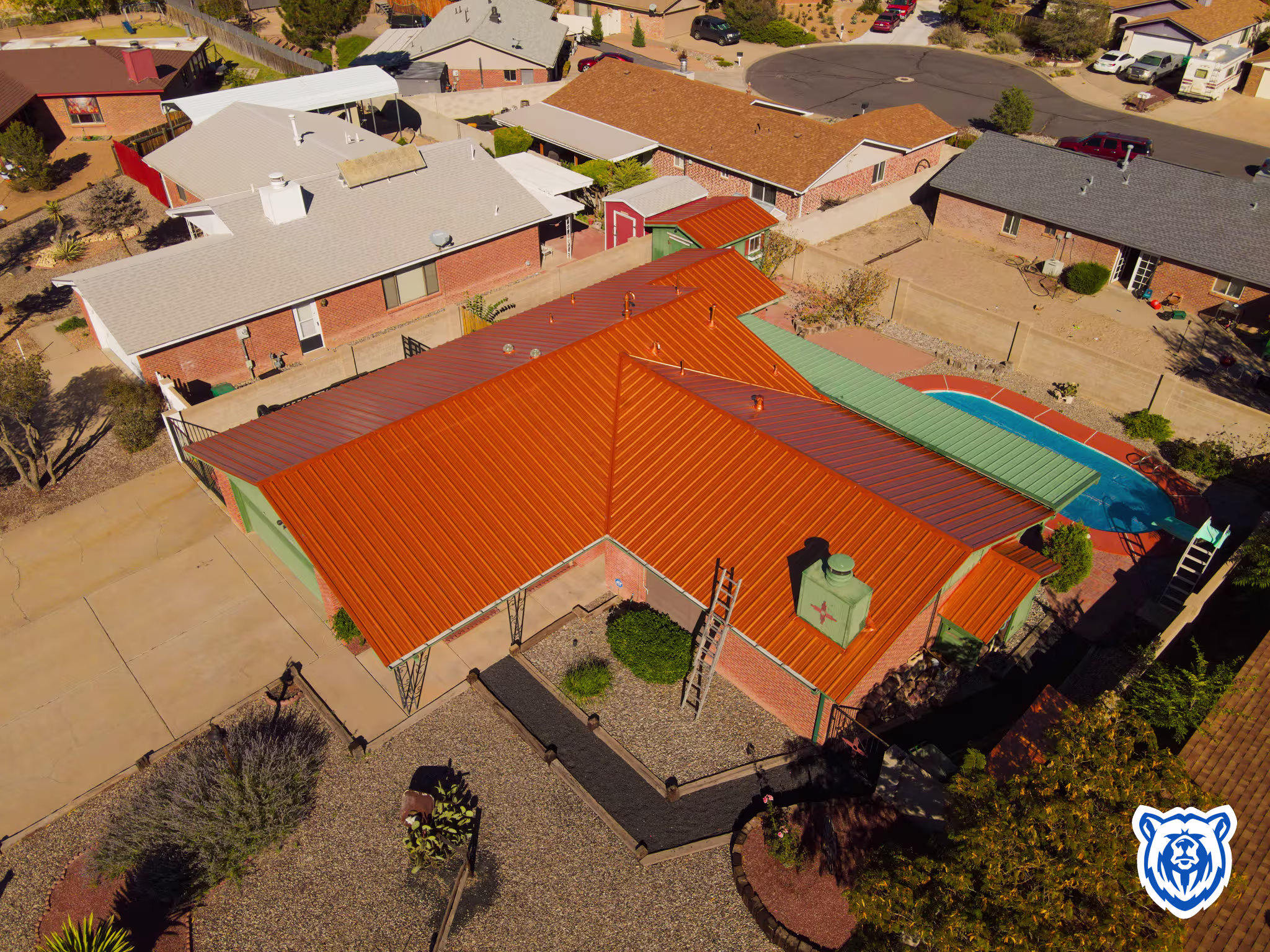 new copper metal panel installation in northwest Albuquerque, NM