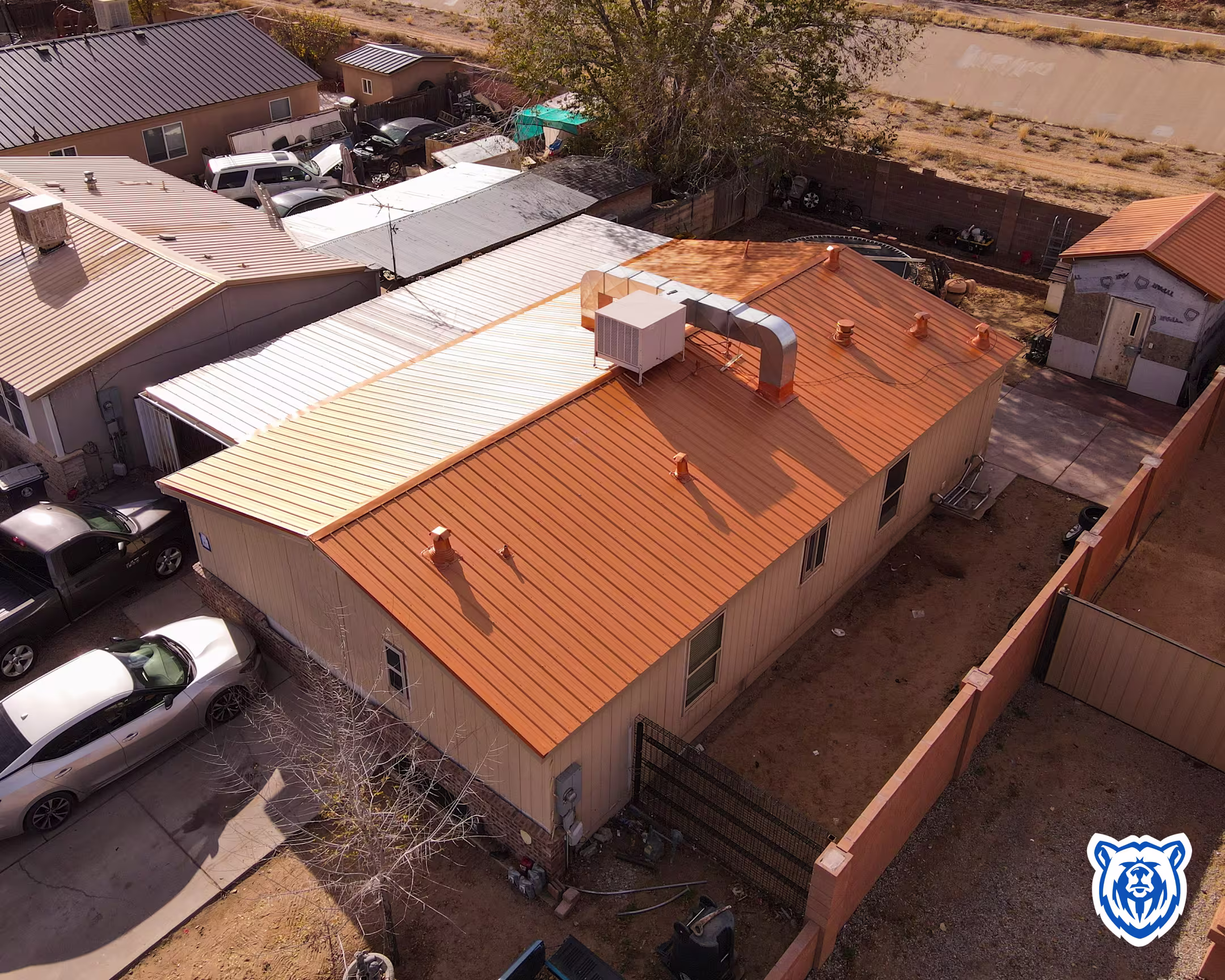 copper metal panel installation in southwest Albuquerque, NM