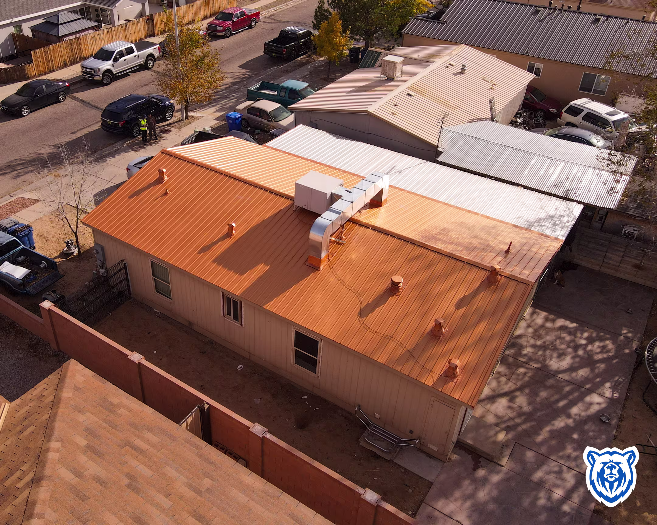 copper metal panel installation in southwest Albuquerque, NM