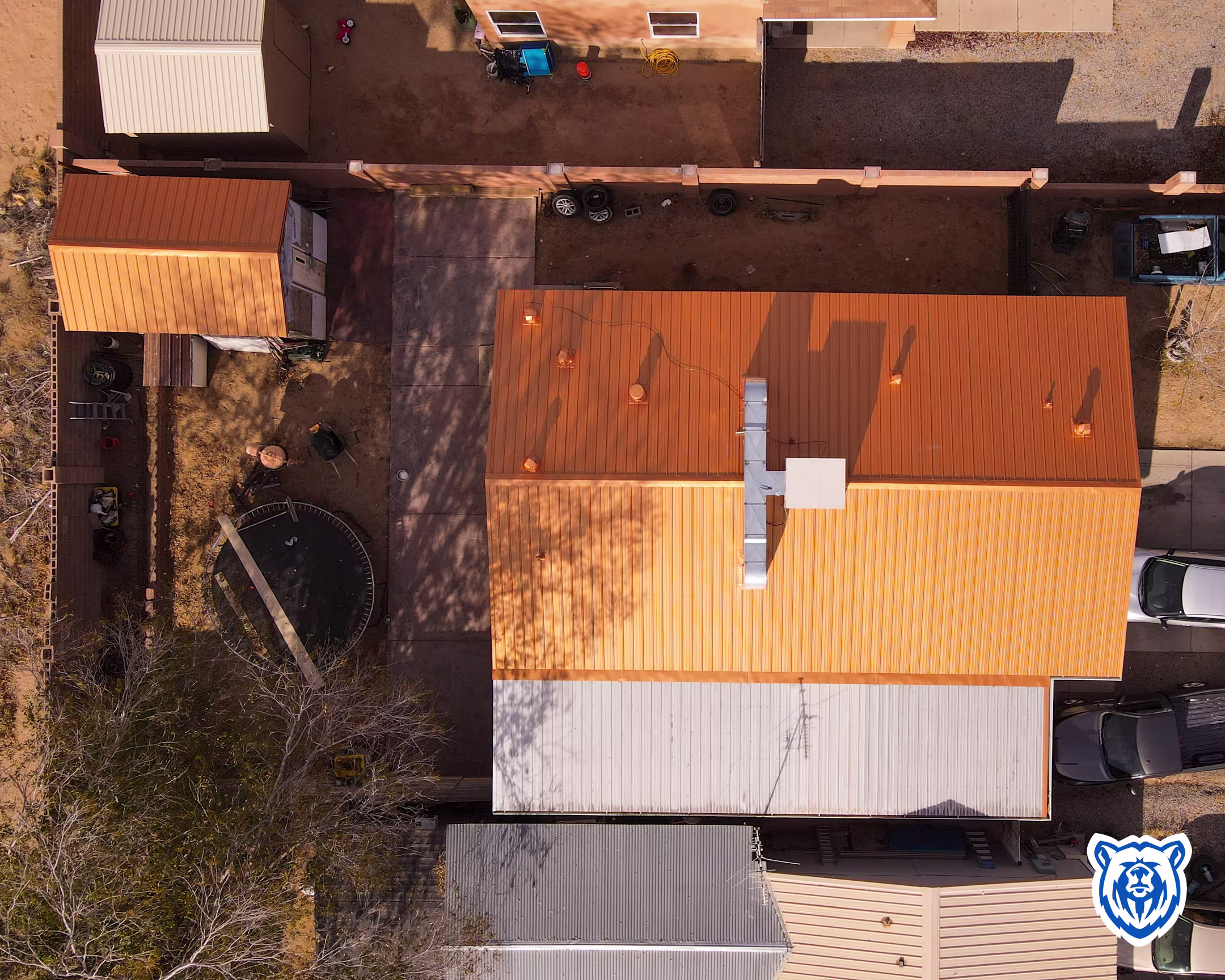copper metal panel installation in southwest Albuquerque, NM