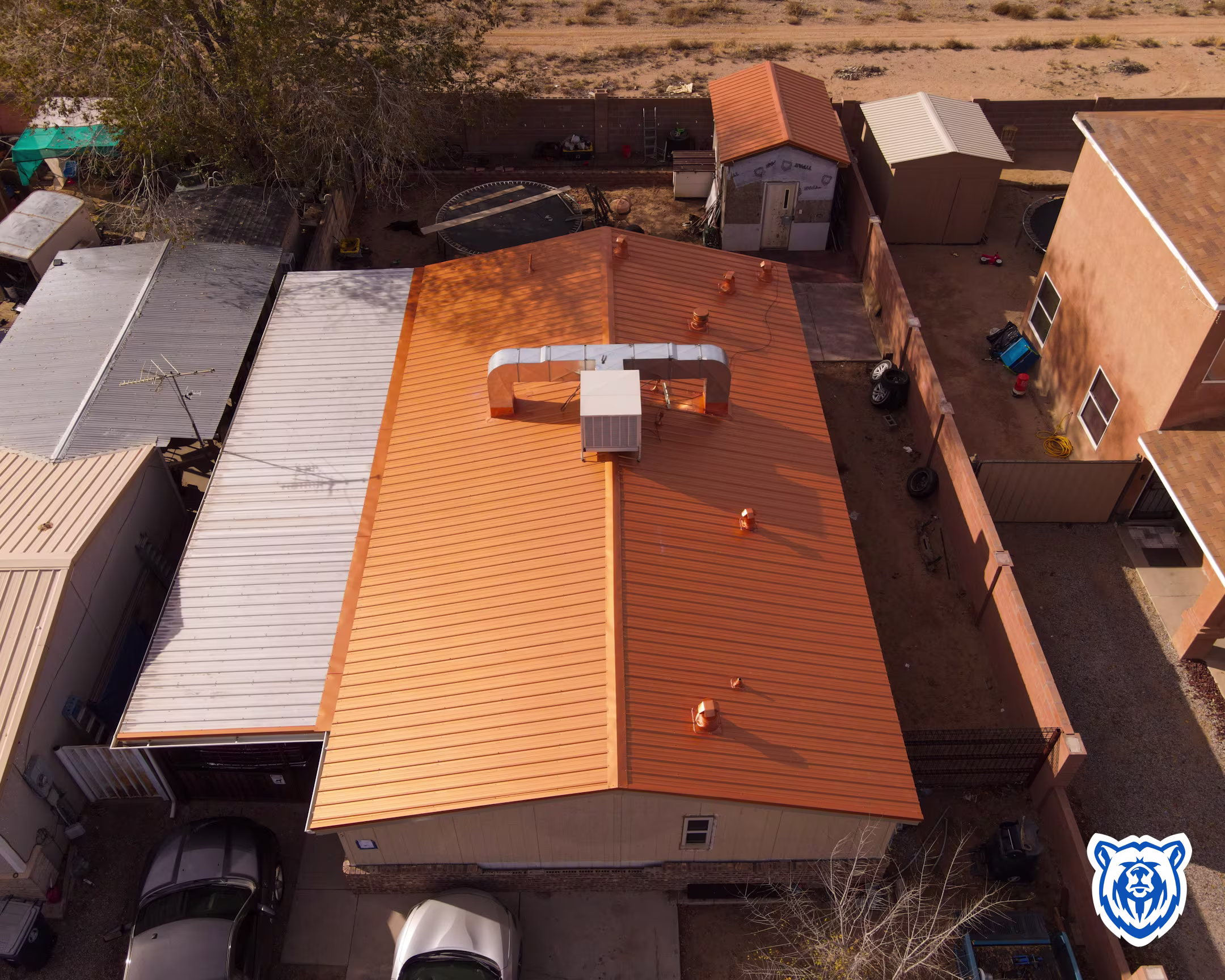 copper metal panel installation in southwest Albuquerque, NM