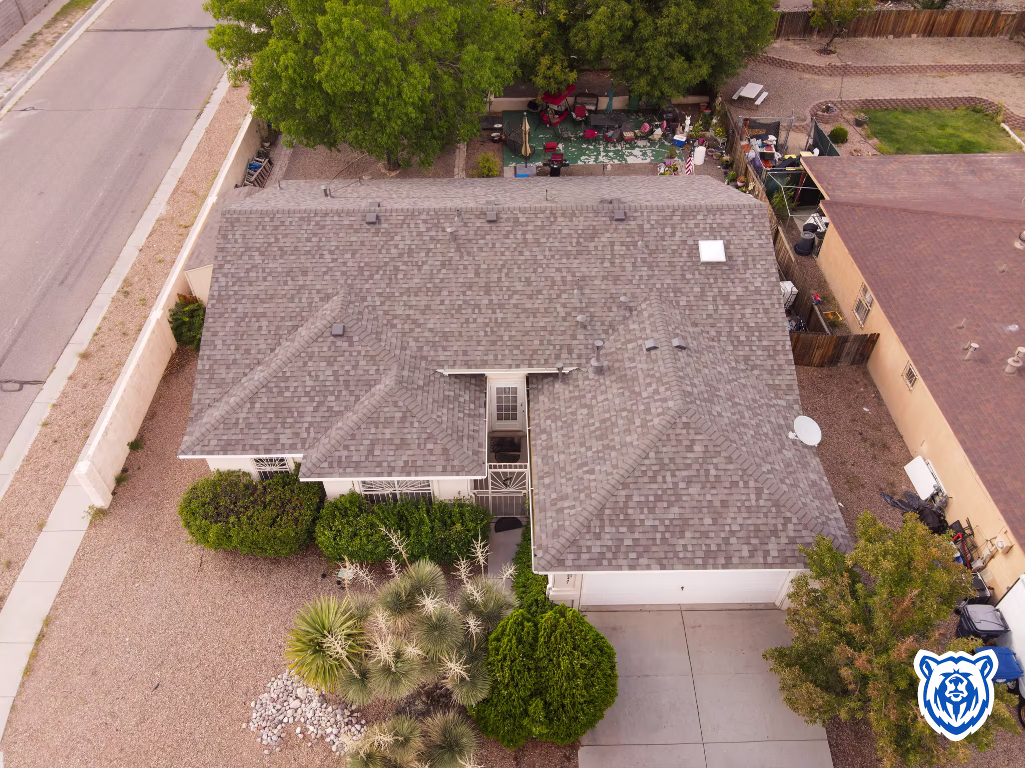 class 3 shingle roof replacement, driftwood color, in Albuquerque, NM