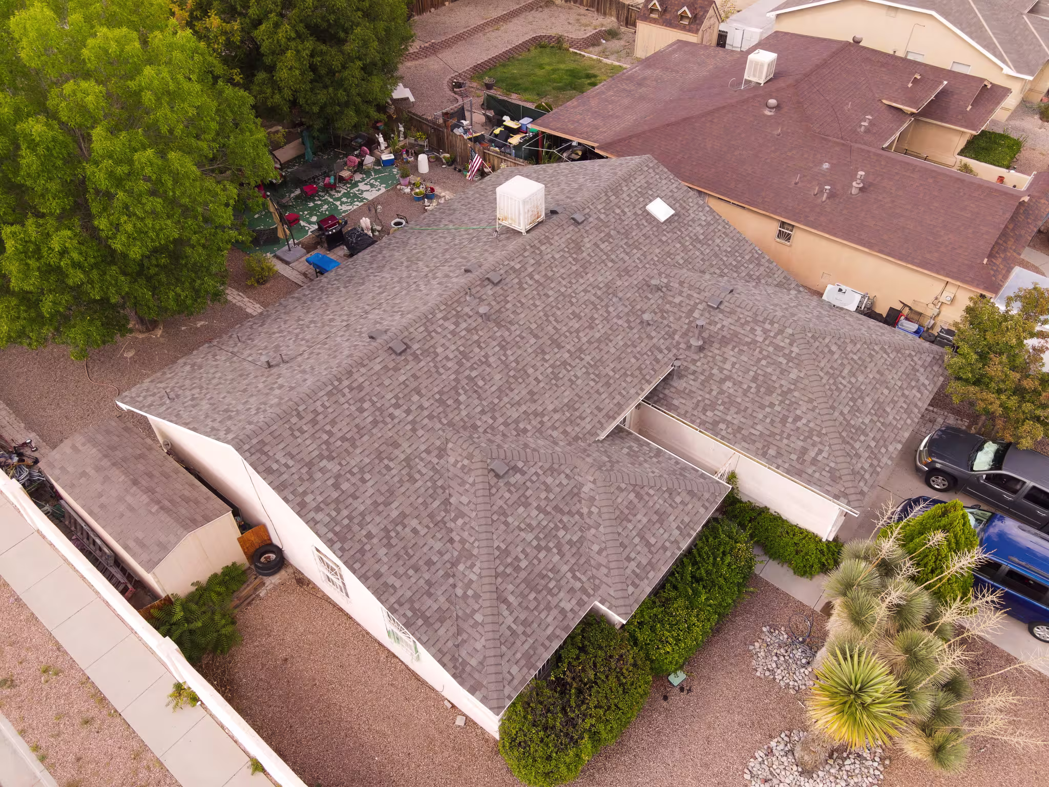 class 3 shingle roof replacement, driftwood color, in Albuquerque, NM