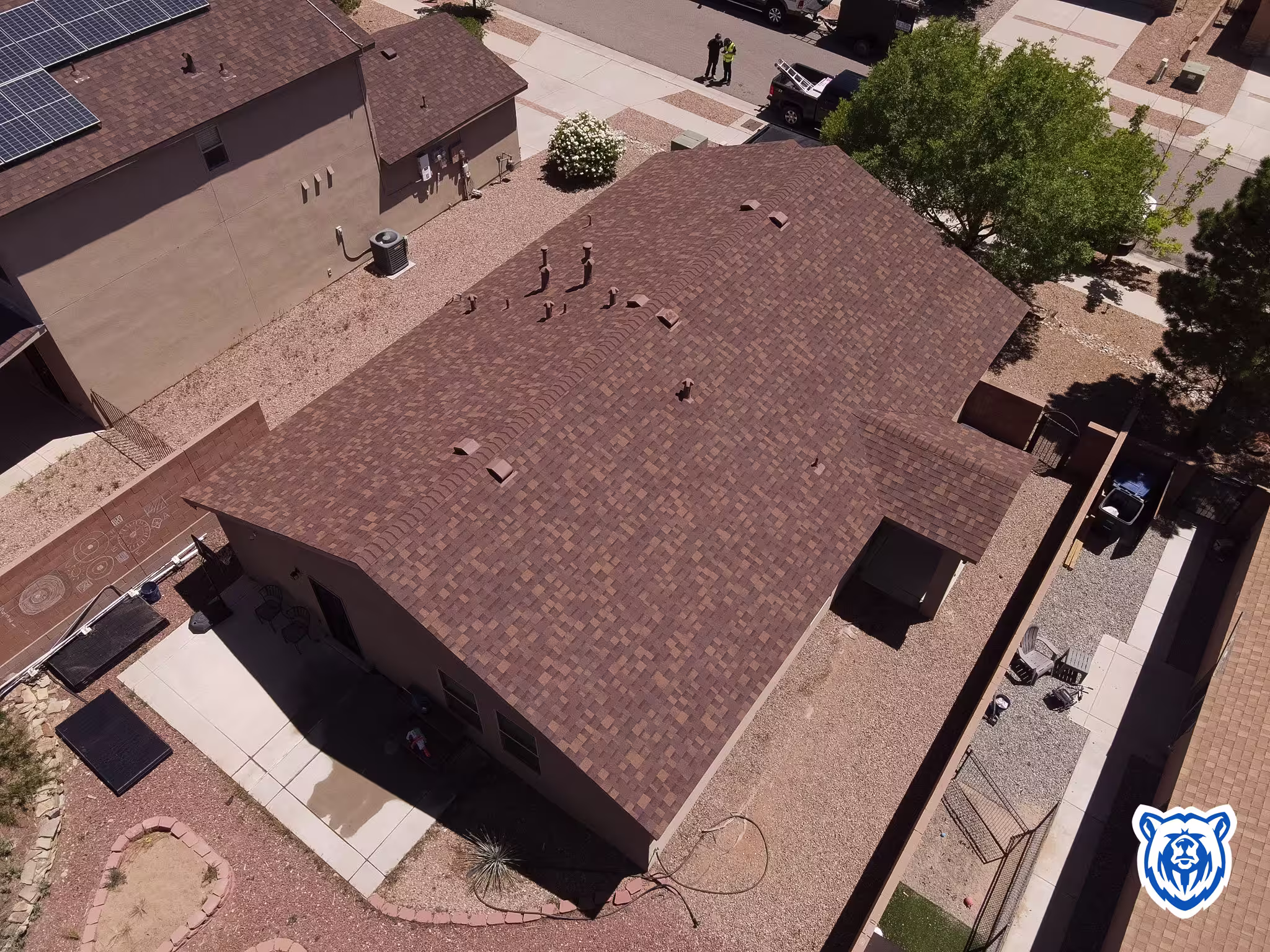 Shingle roof replacement with Desert rose shingles in west Albuquerque