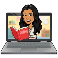 Divya Nandlall holding a book on laptop screen