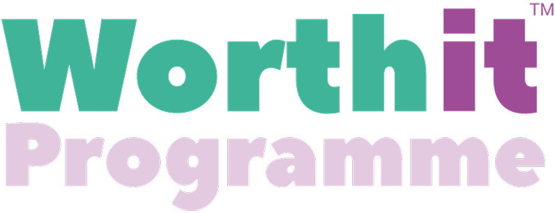 Worth it Programme logo with 'Worth it' in teal and purple and 'Programme' in light purple text.