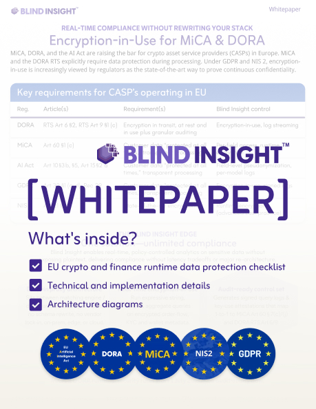 Whitepaper: EU MiCA DORA Runtime Encryption