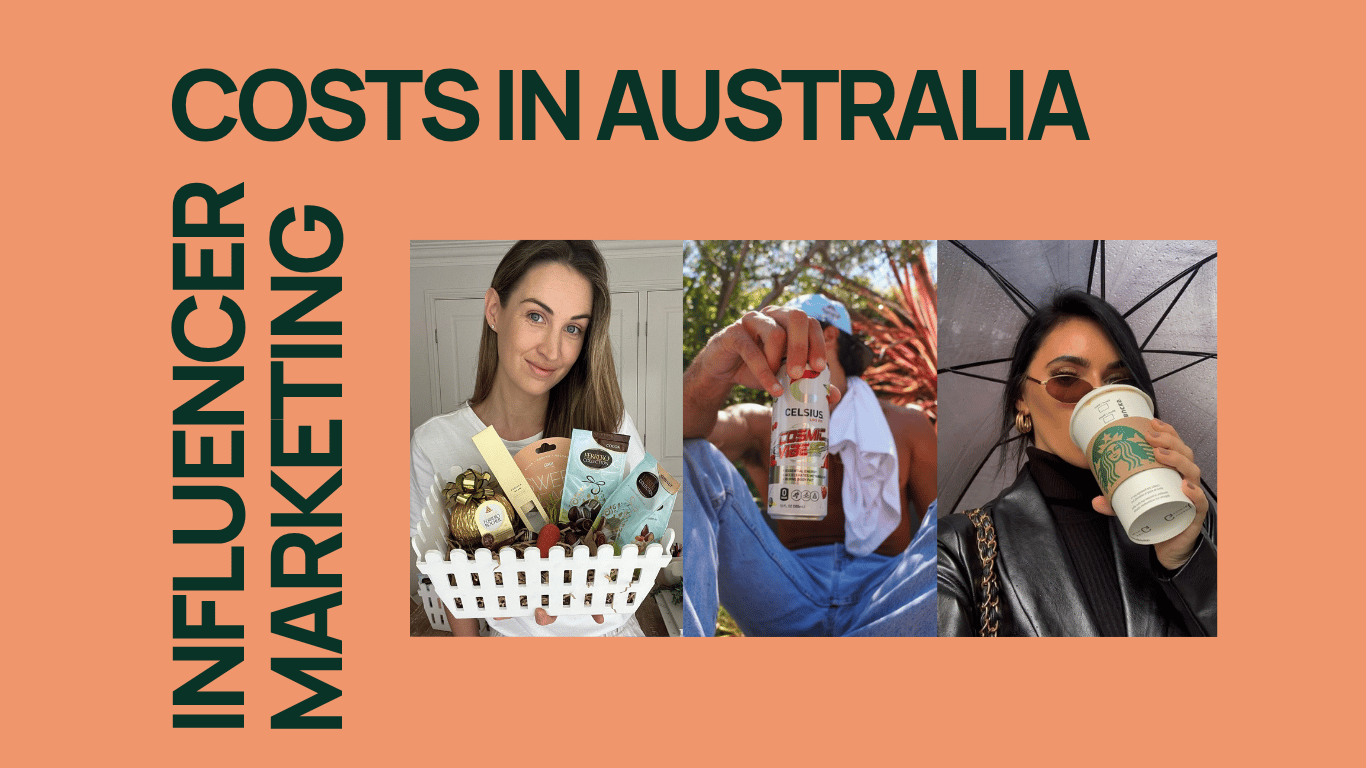 Influencer marketing costs, showing three influencer campaigns
