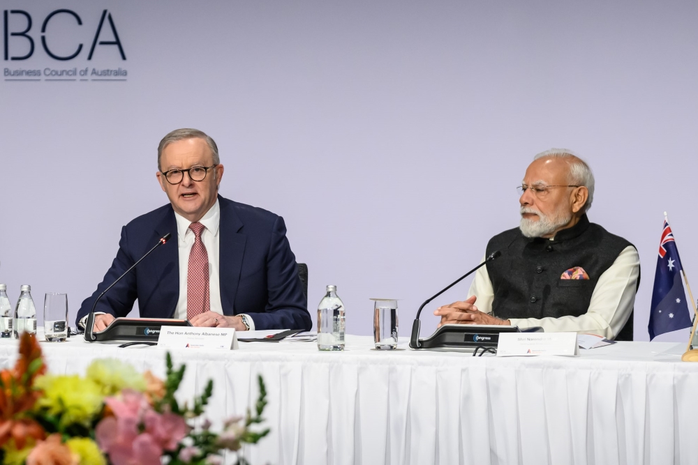 2026 Australia-India CEO Forum business delegation with Prime Minister the Hon Anthony Albanese MP and the Honourable Prime Minister Narendra Modi