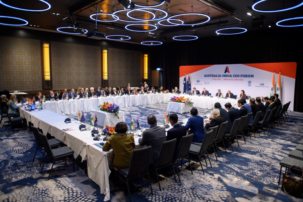 2026 Australia-India CEO Forum business delegation with Prime Minister the Hon Anthony Albanese MP and the Honourable Prime Minister Narendra Modi