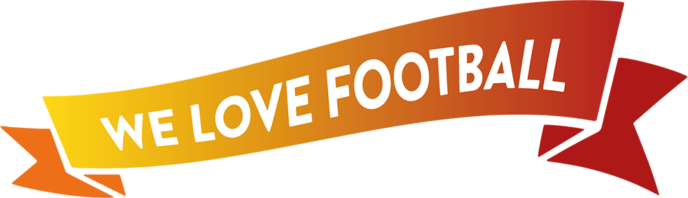 Ribbon with the text WE LOVE FOOTBALL