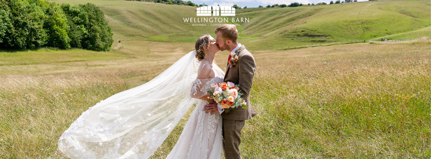 wedding couple in the field