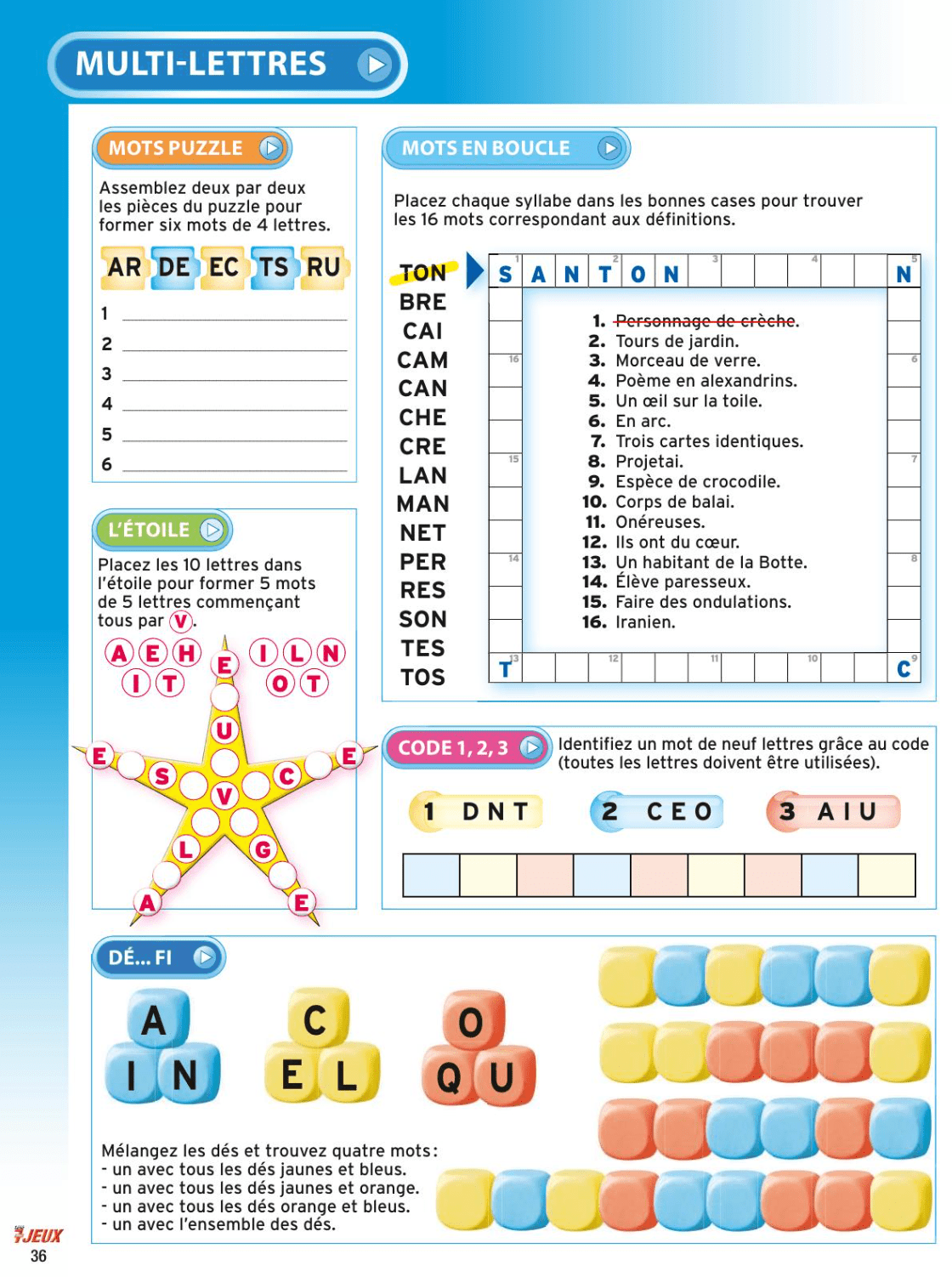 Télé 7 Jours Jeux - multilettres