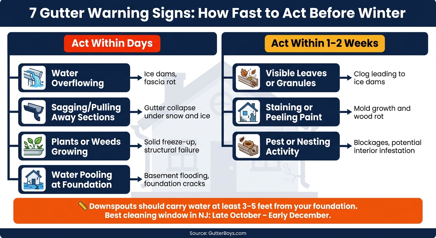 7 Gutter Warning Signs: What They Mean & How Fast to Act