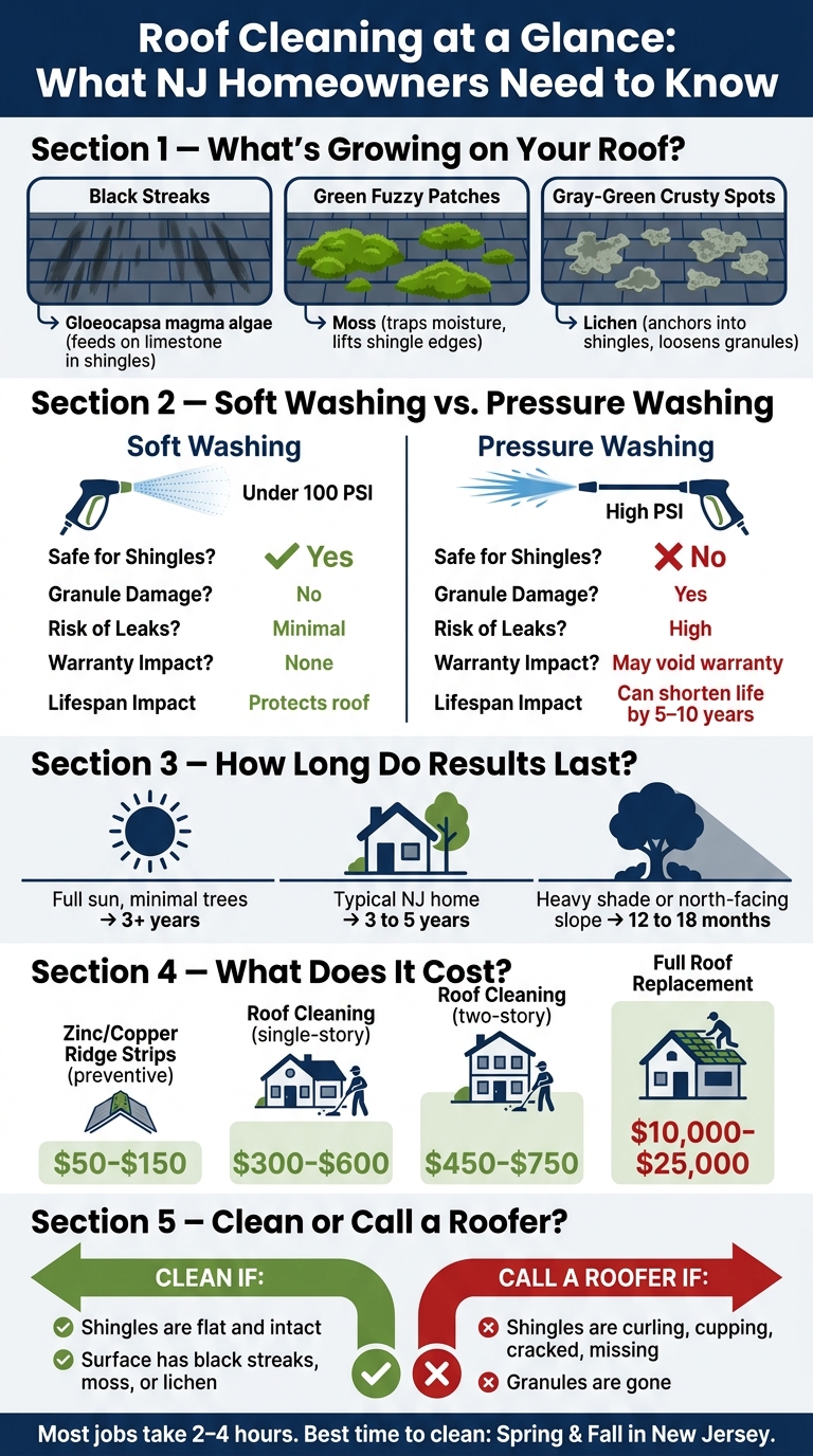 Roof Cleaning vs. Pressure Washing vs. Replacement: Cost & Impact Guide