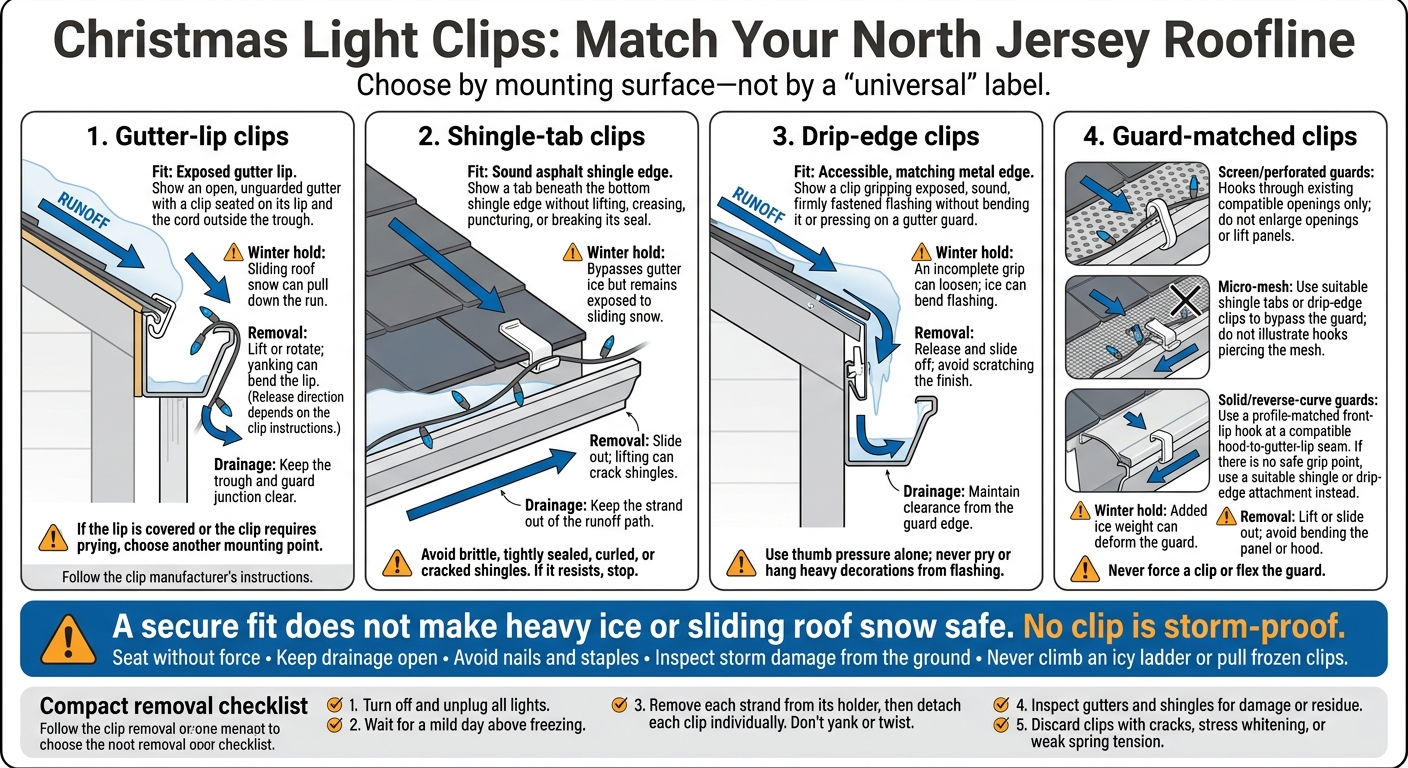 Christmas Light Clips: Match Your North Jersey Roofline