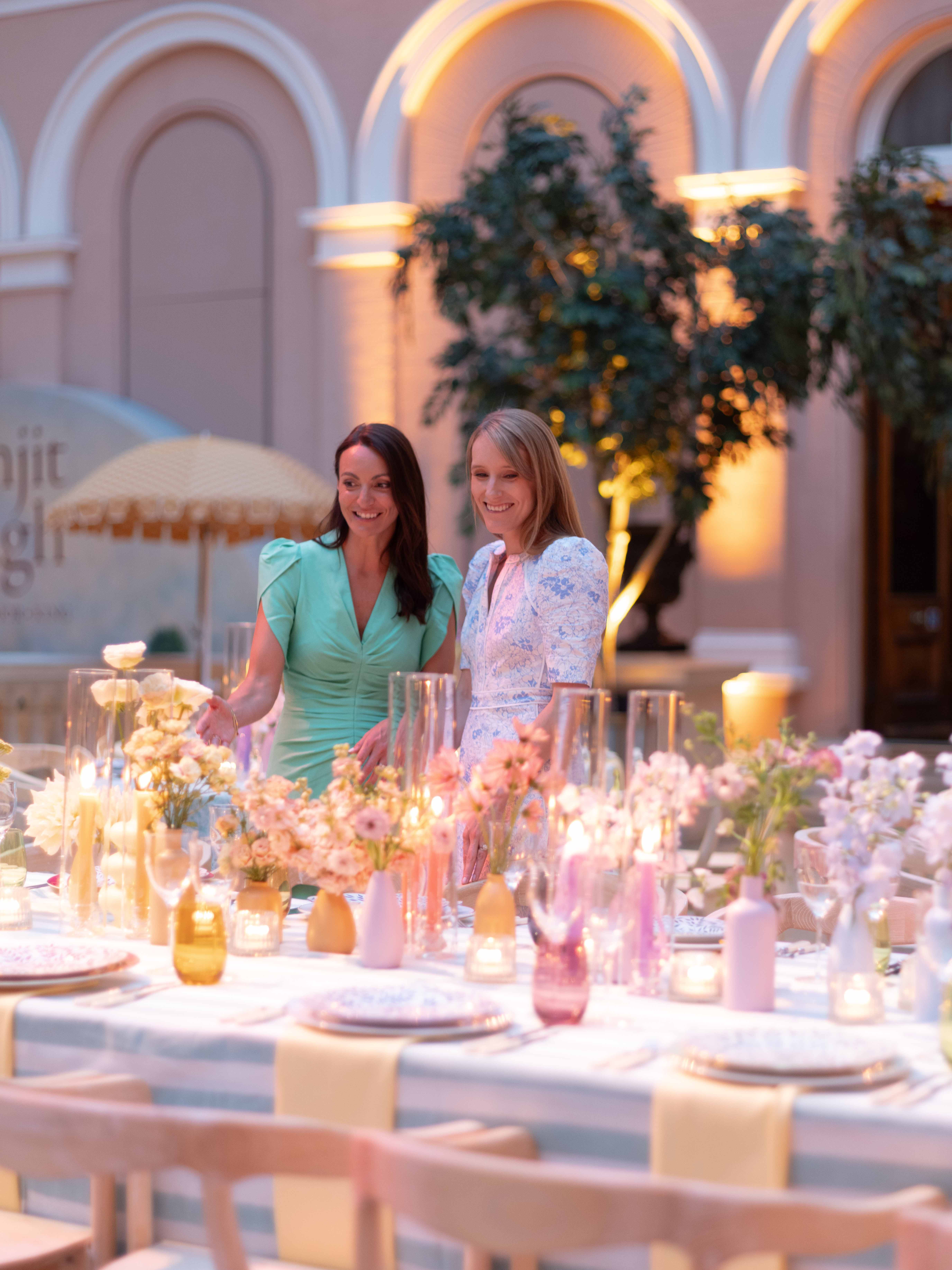 Natalia Hollingsworth and Sarah Kay, co-founders of Golborne. A luxury planning agency based in London delivering weddings and events globallydwide