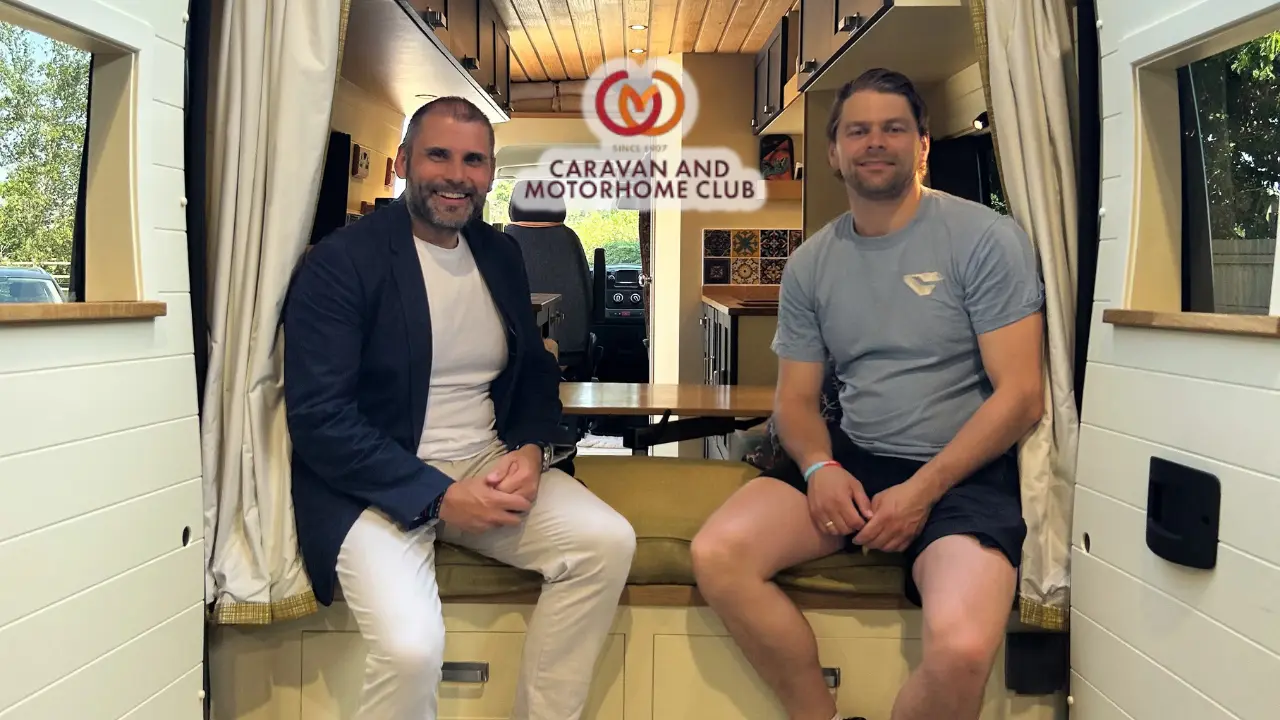 Vanlife Conversions owner Oli with the CEO OF THE CARAVAN AND MOTORHOME CLUB: HARVEY ALEXANDER