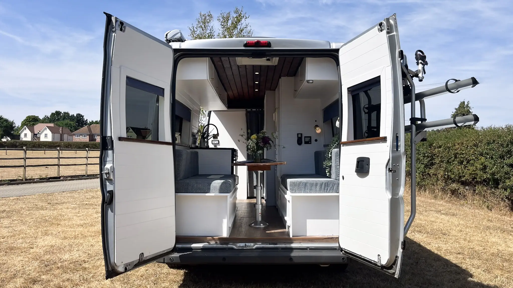 Citroen Relay Campervan Conversion with the Sliding Door Open