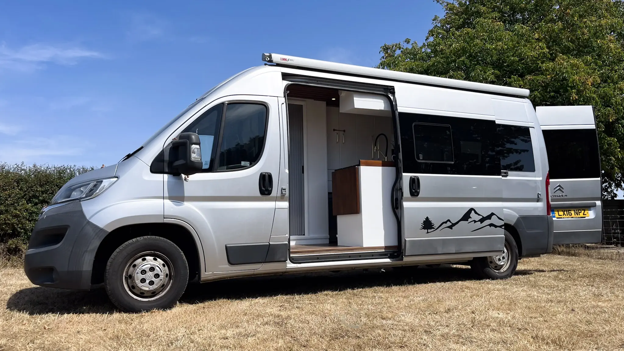 Exterior shot of van