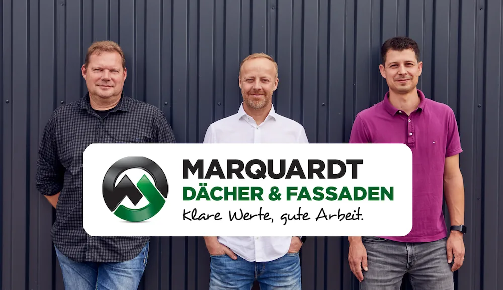 Team von Marquardt Dächer mit Geschäftsführer Klaus Marquardt