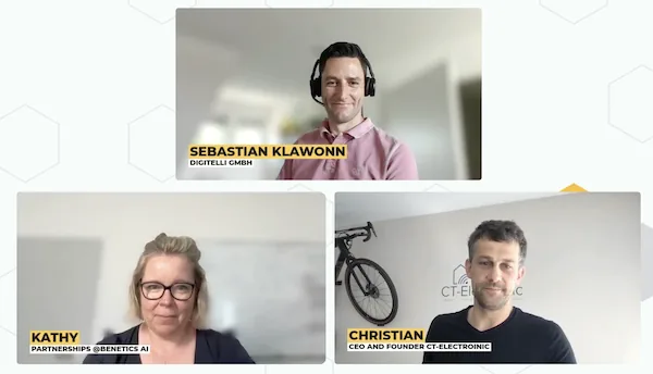 Screenshot der Benetics AI Oberfläche mit der Aufgabenliste des Projekts Hudson Yards und dem KI-Agenten-Chat