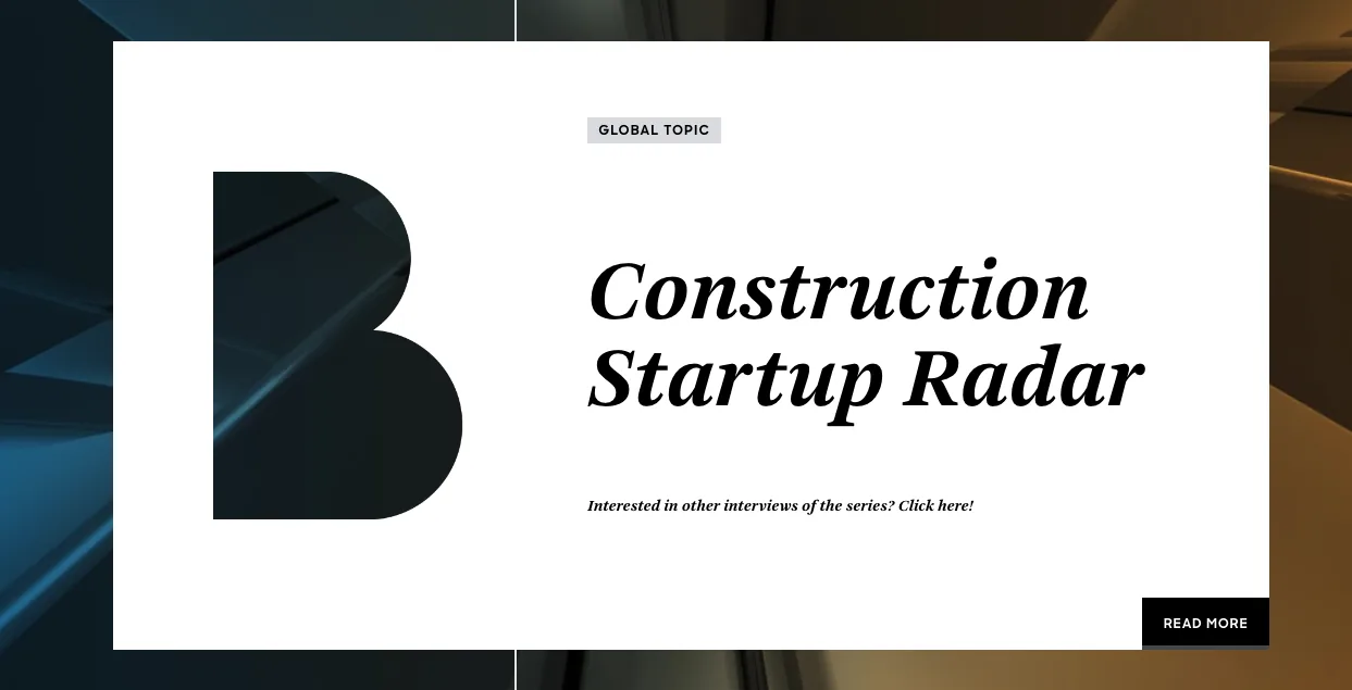 Captura de pantalla de la sección «Construction Startup Radar»