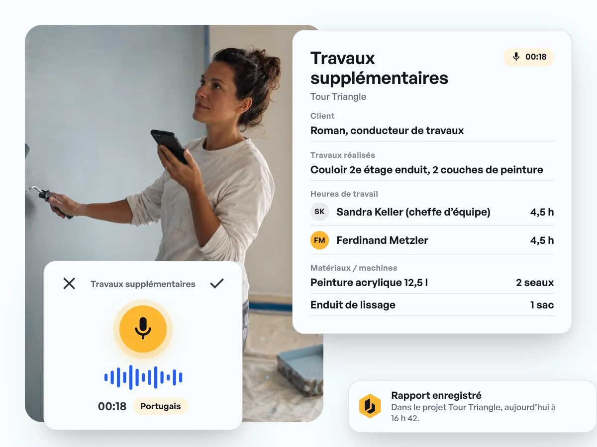 Dicter le rapport de travaux supplémentaires, sans y repasser le soir