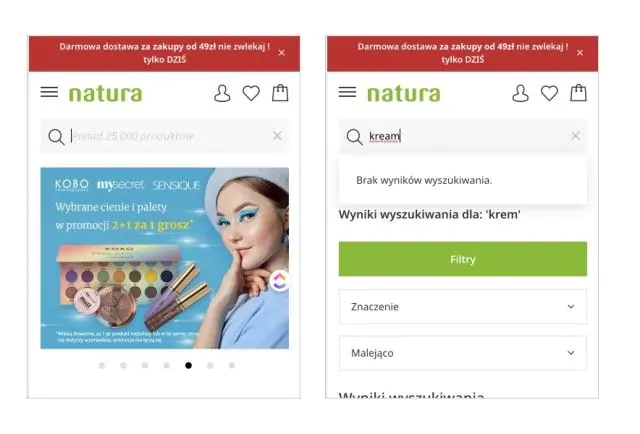 wyszukiwarka brak autosugestii